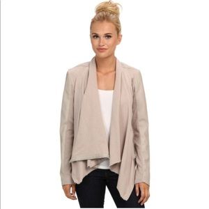 Blank NYC Draped Vegan Leather & Ponte Jacket